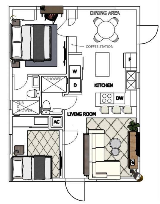Apartment Palm Wave Says - 5 Min To Locations *
